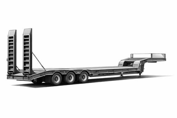 Низкорамный трал 50 тонн